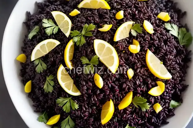 Black Rice Salad with Lemon Vinaigrette
