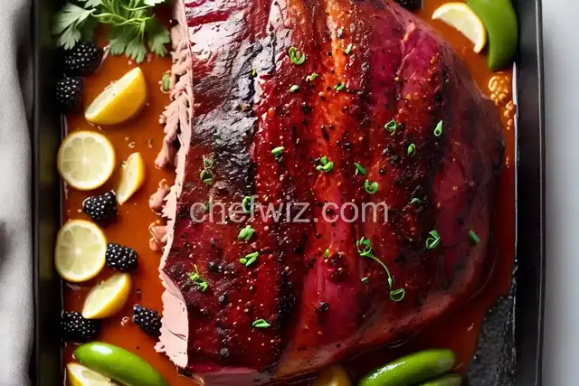 Blackberry Jalapeno Glazed Ham