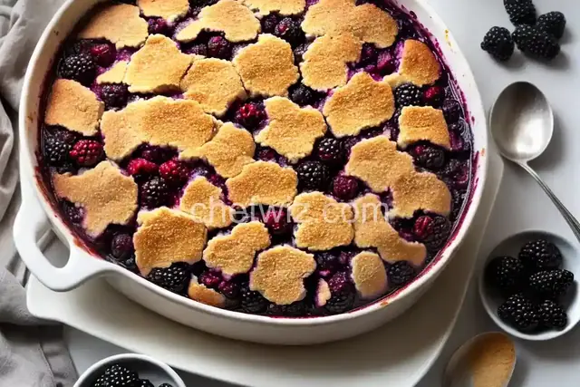 Blackberry-Pear Cobbler