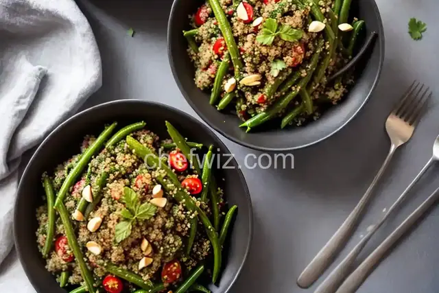 Blackened Green Bean and Quinoa Salad