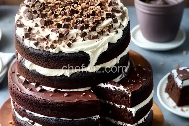 Blackout Cake with Chocolate Crunch