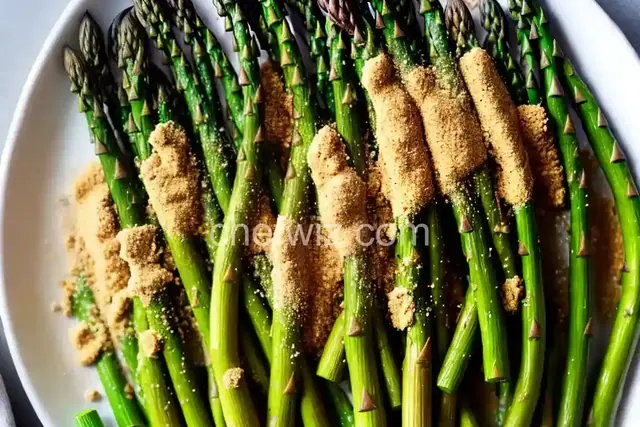 Blistered Asparagus With Peanut-Coconut Sprinkle