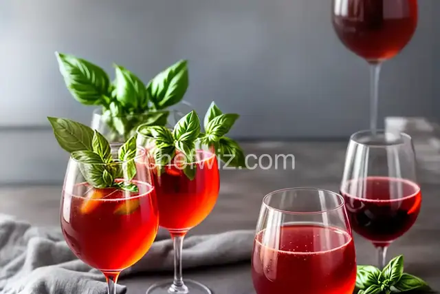 Blood Orange & Basil Wine Spritzer