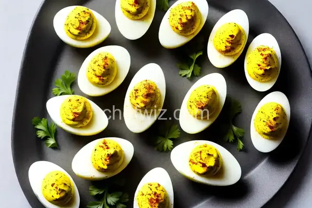 Bloody Mary Deviled Eggs