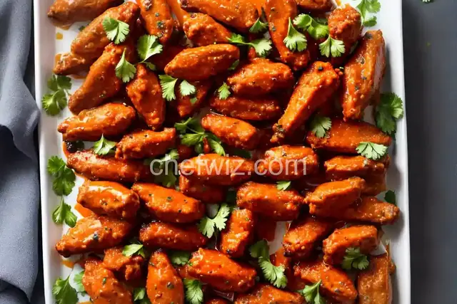 Blue Cheese Buffalo Pork "Wings"