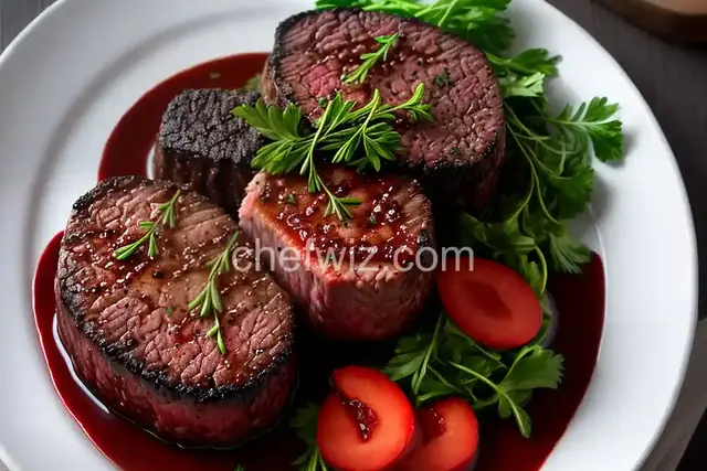 Blue Cheese Crusted Filet Mignon with Port Wine Sauce