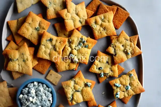 Blue Cheese and Walnut Crackers