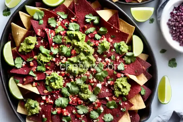 Blue Corn Nachos with Homemade Guacamole