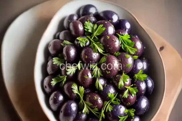 Blue Potatoes Mashed with Roasted Garlic