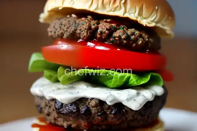 Blue Stuffed Buffalo Burger