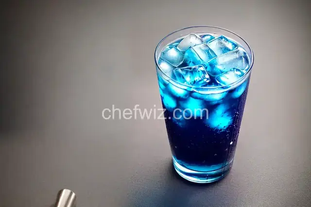Blue soda drink