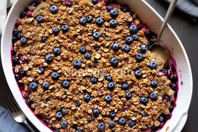 Bluebarb Blueberry Rhubarb Crisp