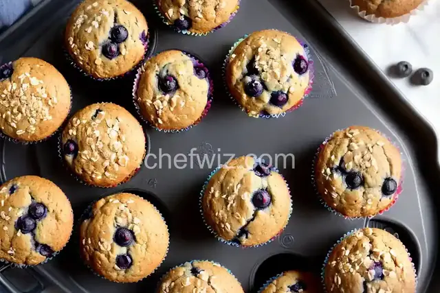 Blueberry Banana Coconut Flax Muffins