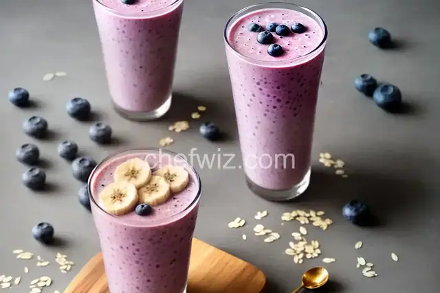 Blueberry Banana Oatmeal Smoothie