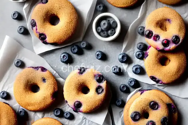 Blueberry Cake Doughnuts