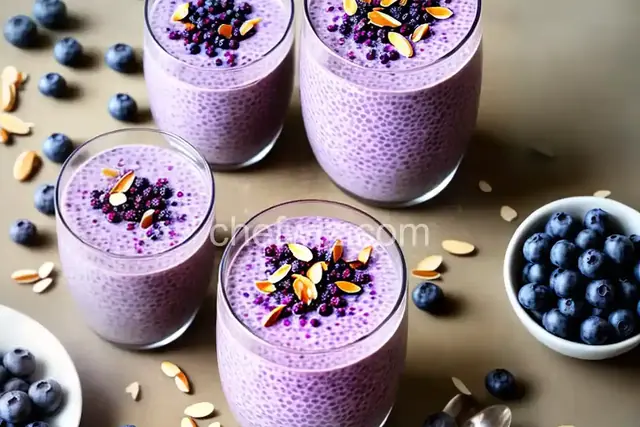 Blueberry Chia Pudding with Almond Milk