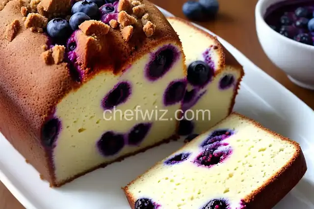 Blueberry Cream Cheese Pound Cake I