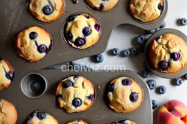 Blueberry Peach Muffins