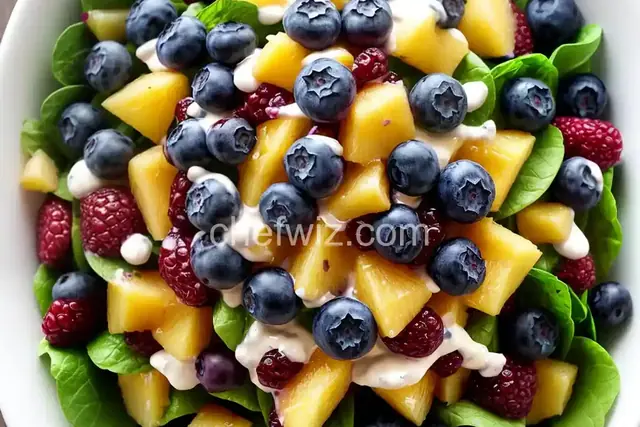 Blueberry-Pineapple Salad with Creamy Yogurt Dressing