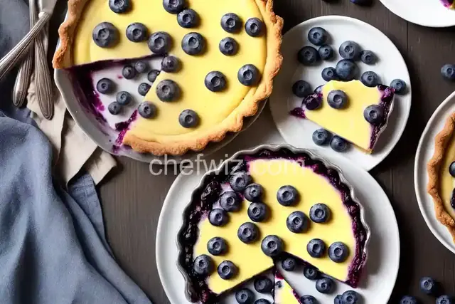 Blueberry and Vanilla Custard Tart