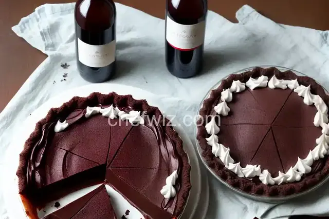 Bottle of Wine Chocolate Pie