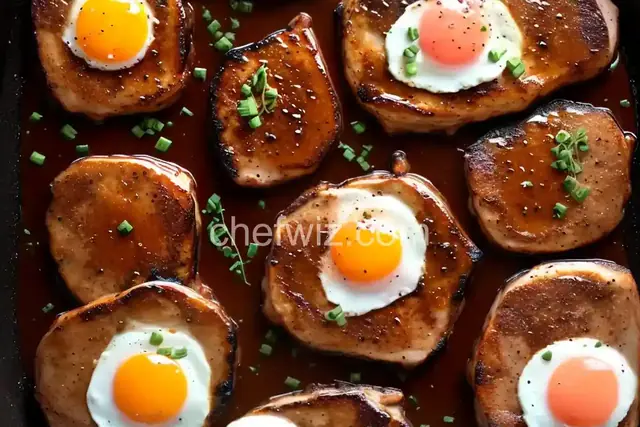 Bourbon-Glazed Pork Chops and Fried Eggs Recipe