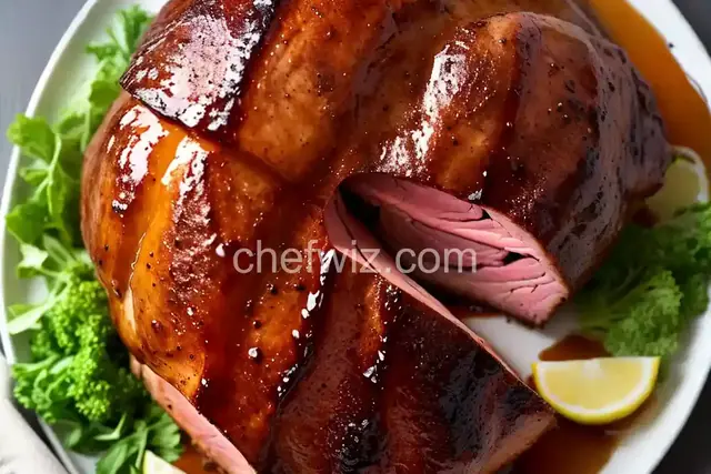 Bourbon Honey Glazed Ham