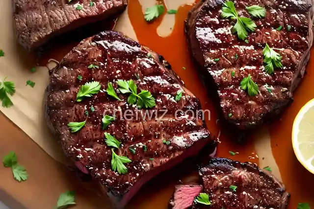 Bourbon Marinated Rib-Eye Steaks