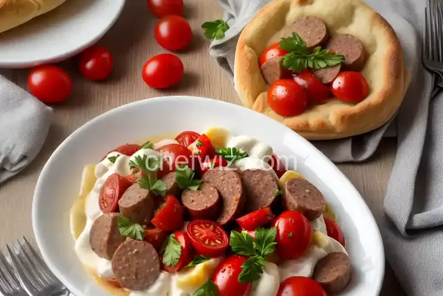 Bow Ties with Sausage, Tomatoes, and Cream