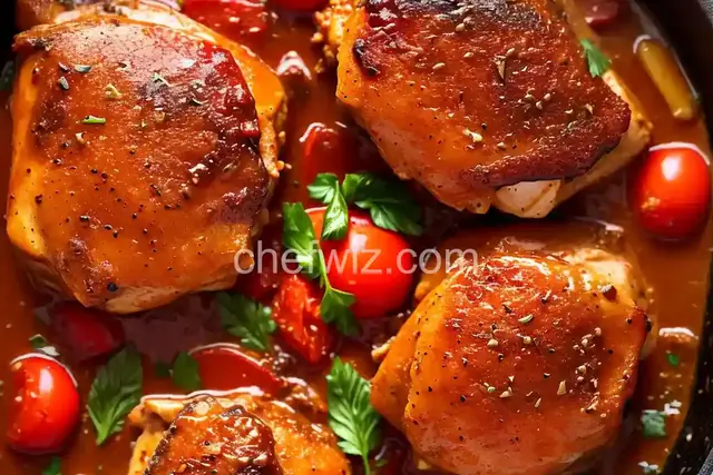 Braised Chicken Thighs and Legs with Tomato