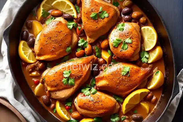 Braised Chicken With Olives and Citrus