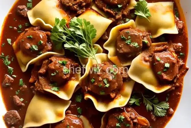 Braised Lamb Shank Ravioli