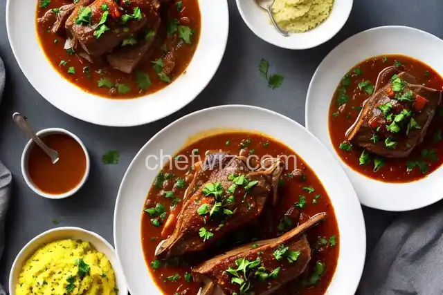 Braised Lamb Shanks with Gremolata and Baked Polenta