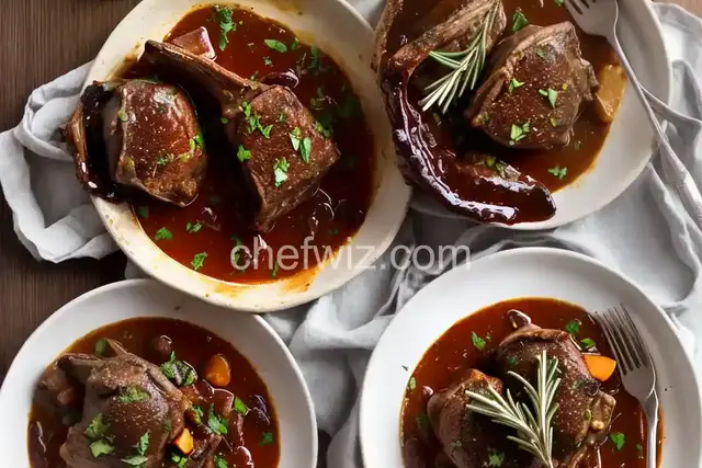 Braised Lamb Shanks with Rosemary