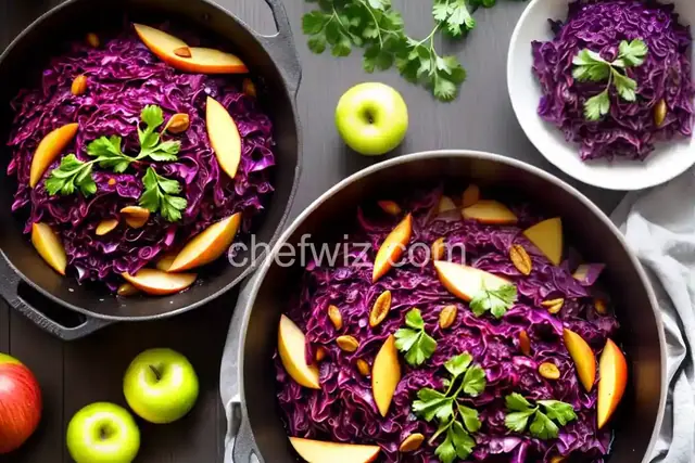 Braised Red Cabbage with Apples and Raisins Recipe