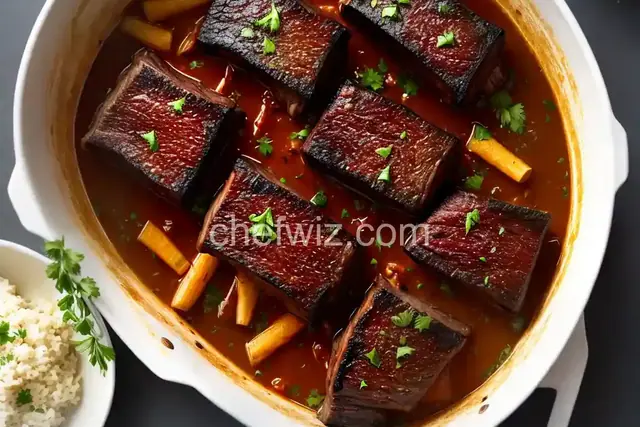 Braised Short Ribs with 40 Cloves of Garlic