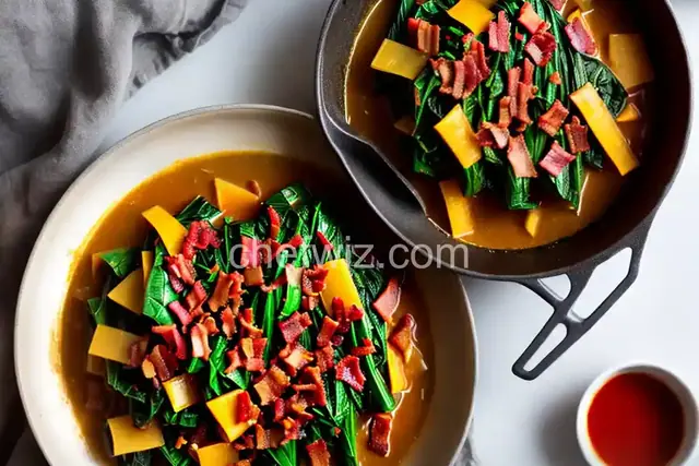 Braised Swiss Chard with Bacon and Hot Sauce