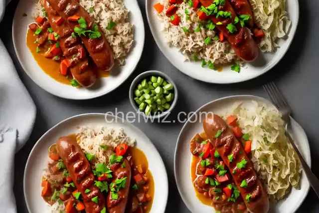 Bratwurst Stewed with Sauerkraut