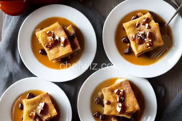Bread Pudding with Praline Sauce