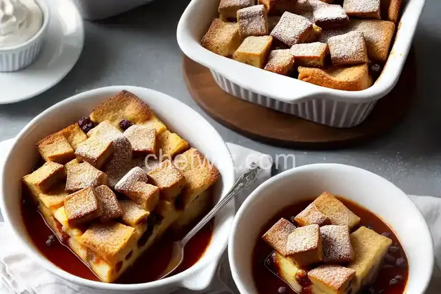 Bread Pudding with Spiced Rum Sauce