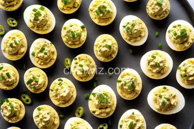 Bread and Butter Pickle Deviled Eggs