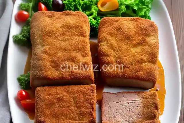 Breaded pork steak