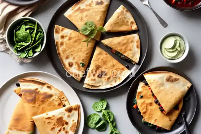 Breakfast Quesadillas with Spinach and Black Beans