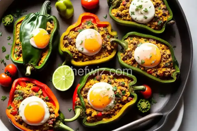 Breakfast Stuffed Poblano Peppers