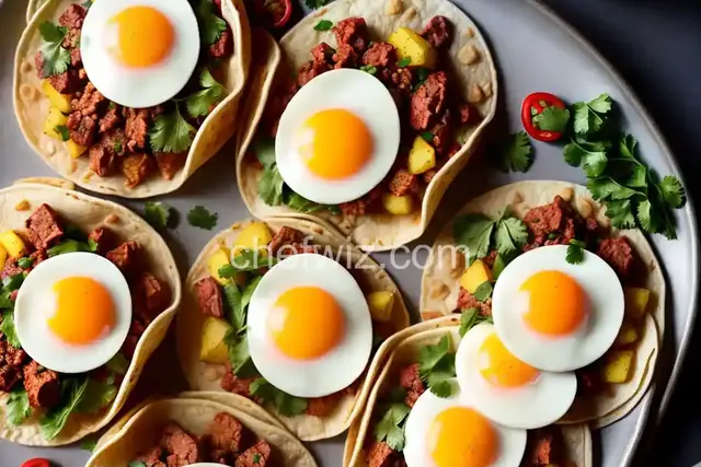 Breakfast Tacos with Chorizo, Egg and Potato