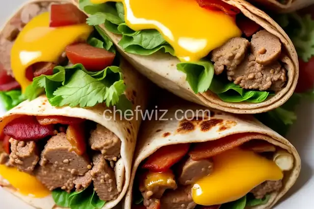 Breakfast burritos bacon or sausage or both