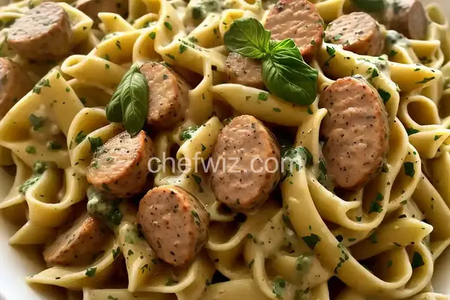 Brian's Chicken Sausage Pesto Pasta