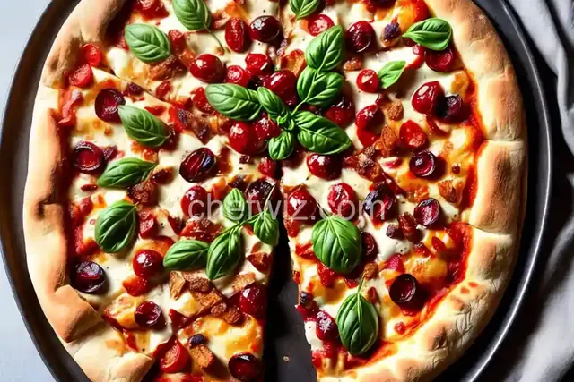 Brie Cranberry and Chicken Pizza