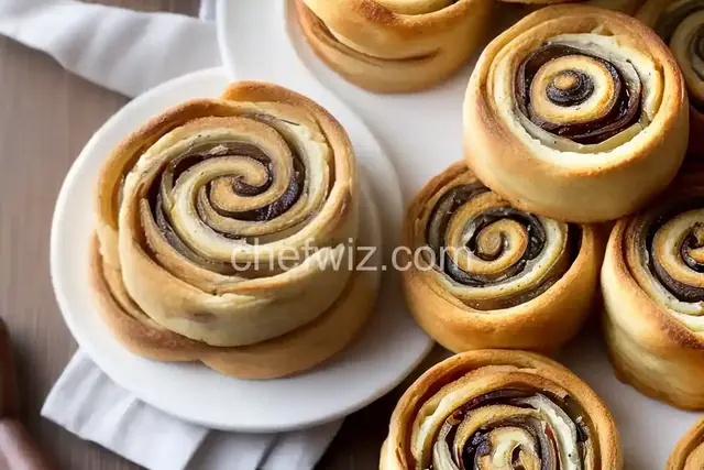Brie and Caramelized Onion Pinwheels