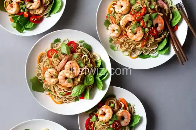 Bright and Spicy Shrimp Noodle Salad